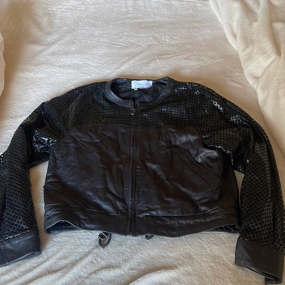 Derek Lam lamb skin bomber